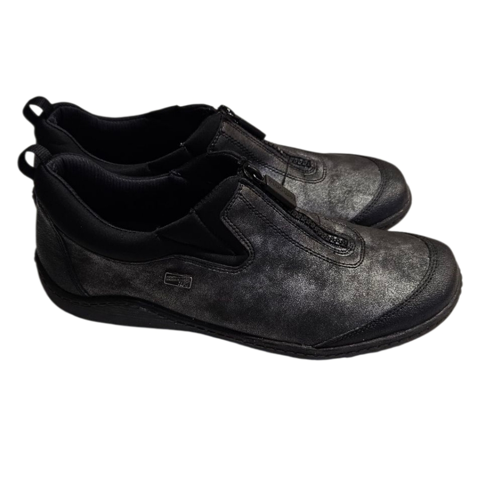 Remonte Suede Leather Zip Up Sneaker